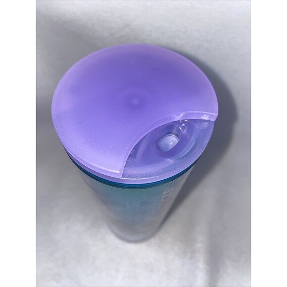 STARBUCKS Mermaid Siren Iridescent Double Tail Purple Lilac Green Tumbler 16oz - Picture 2 of 7